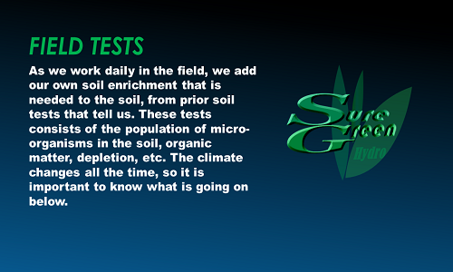 Field test to check for soil fertilty